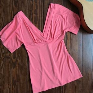 American Rag neon coral low v top